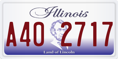 IL license plate A402717