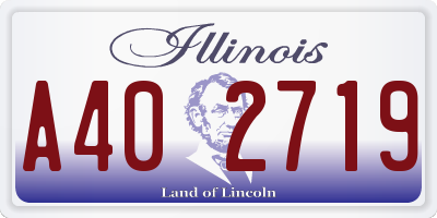 IL license plate A402719