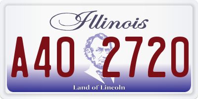 IL license plate A402720