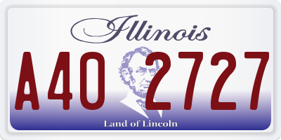 IL license plate A402727