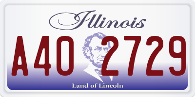 IL license plate A402729