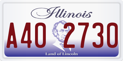 IL license plate A402730