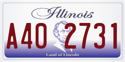 IL license plate A402731