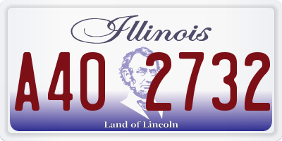 IL license plate A402732