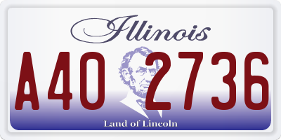 IL license plate A402736