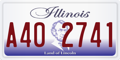 IL license plate A402741