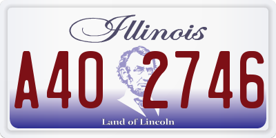 IL license plate A402746