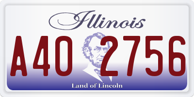 IL license plate A402756