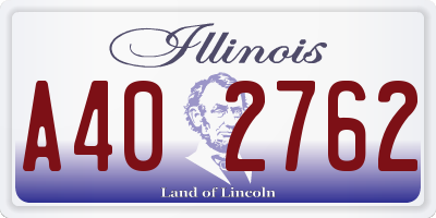 IL license plate A402762