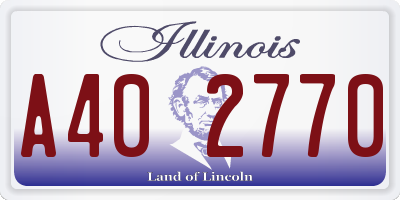 IL license plate A402770