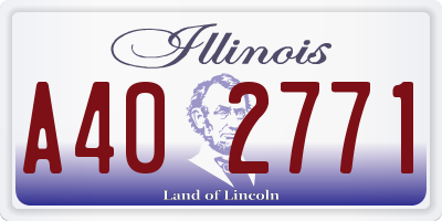 IL license plate A402771