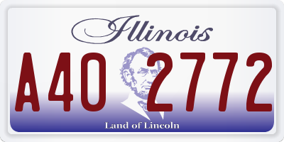IL license plate A402772