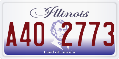 IL license plate A402773