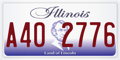 IL license plate A402776