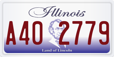 IL license plate A402779