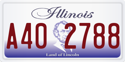 IL license plate A402788