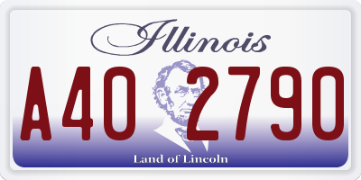 IL license plate A402790