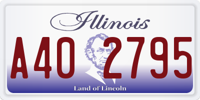 IL license plate A402795