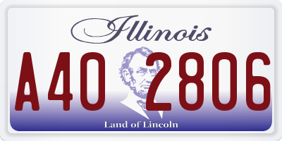IL license plate A402806