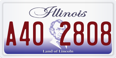 IL license plate A402808
