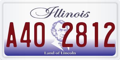 IL license plate A402812