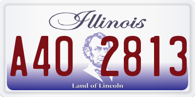 IL license plate A402813