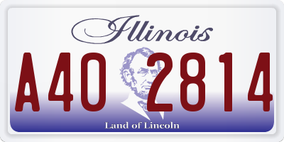IL license plate A402814
