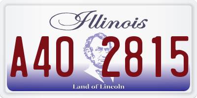 IL license plate A402815