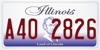IL license plate A402826
