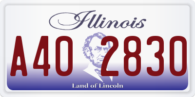 IL license plate A402830