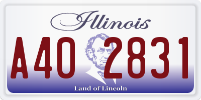 IL license plate A402831
