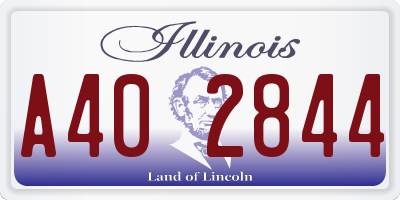 IL license plate A402844