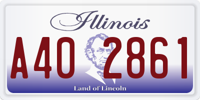 IL license plate A402861