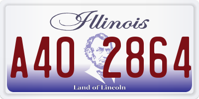 IL license plate A402864