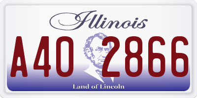 IL license plate A402866