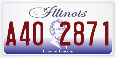 IL license plate A402871