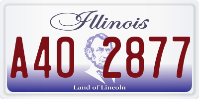 IL license plate A402877