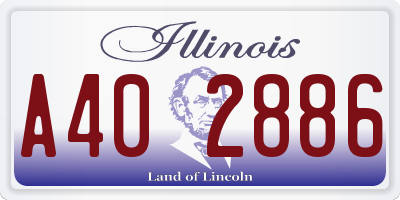 IL license plate A402886