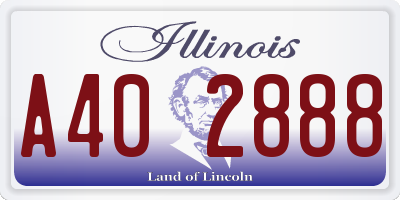 IL license plate A402888