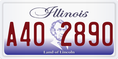 IL license plate A402890