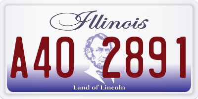 IL license plate A402891
