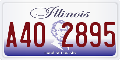 IL license plate A402895