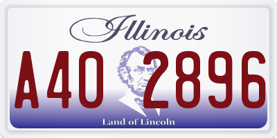 IL license plate A402896