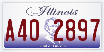 IL license plate A402897