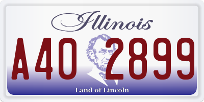 IL license plate A402899