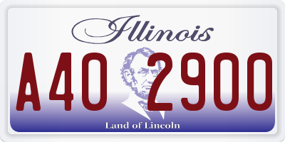 IL license plate A402900