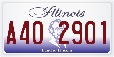 IL license plate A402901