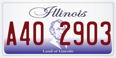 IL license plate A402903