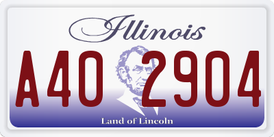 IL license plate A402904