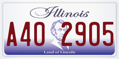 IL license plate A402905